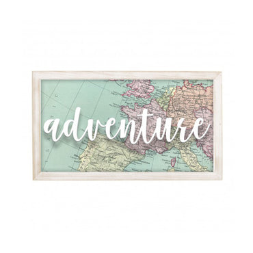 Adventure Hanging World Sign