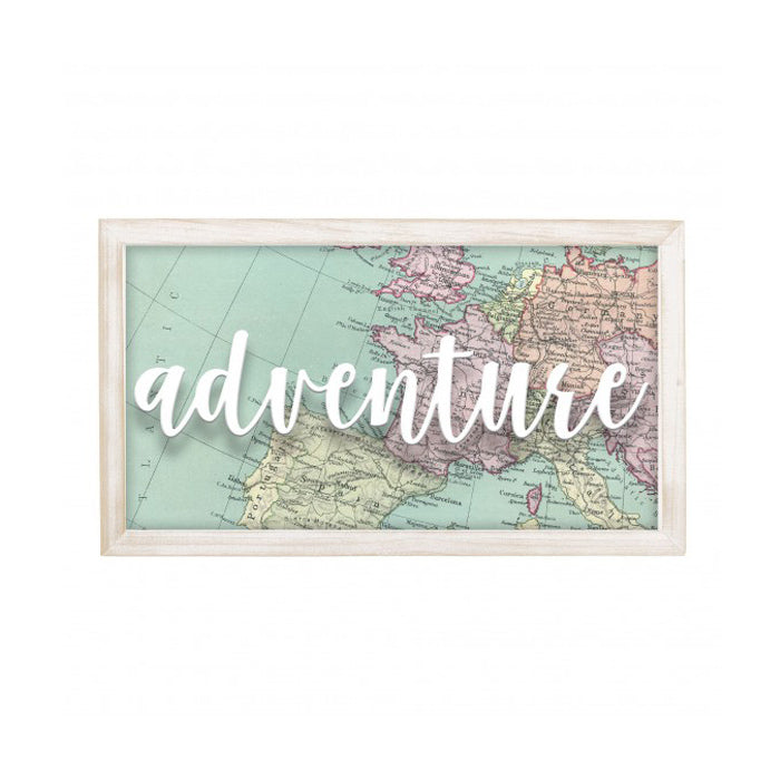 Adventure Hanging World Sign
