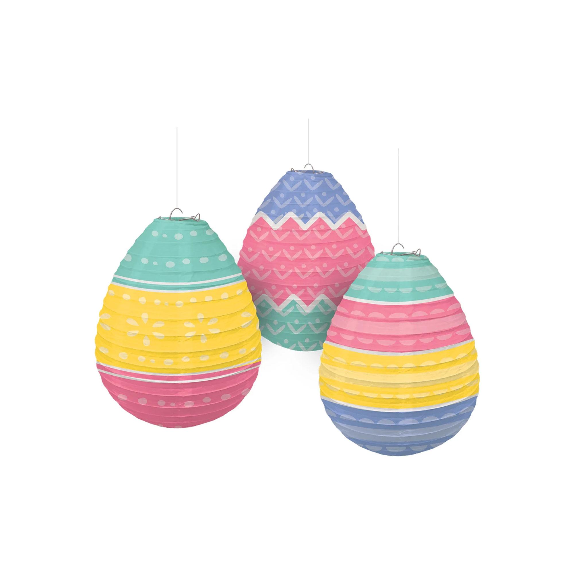 Easter Eggs Pastel Lanterns Decorations - Party Centre