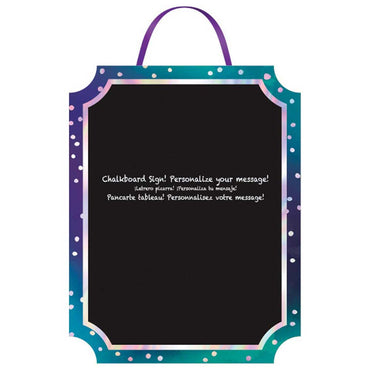 Sparkling Sapphire Menu Easel 9in x 7in Decorations - Party Centre