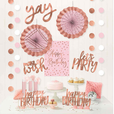 Blush Birthday Room Decorating Kit