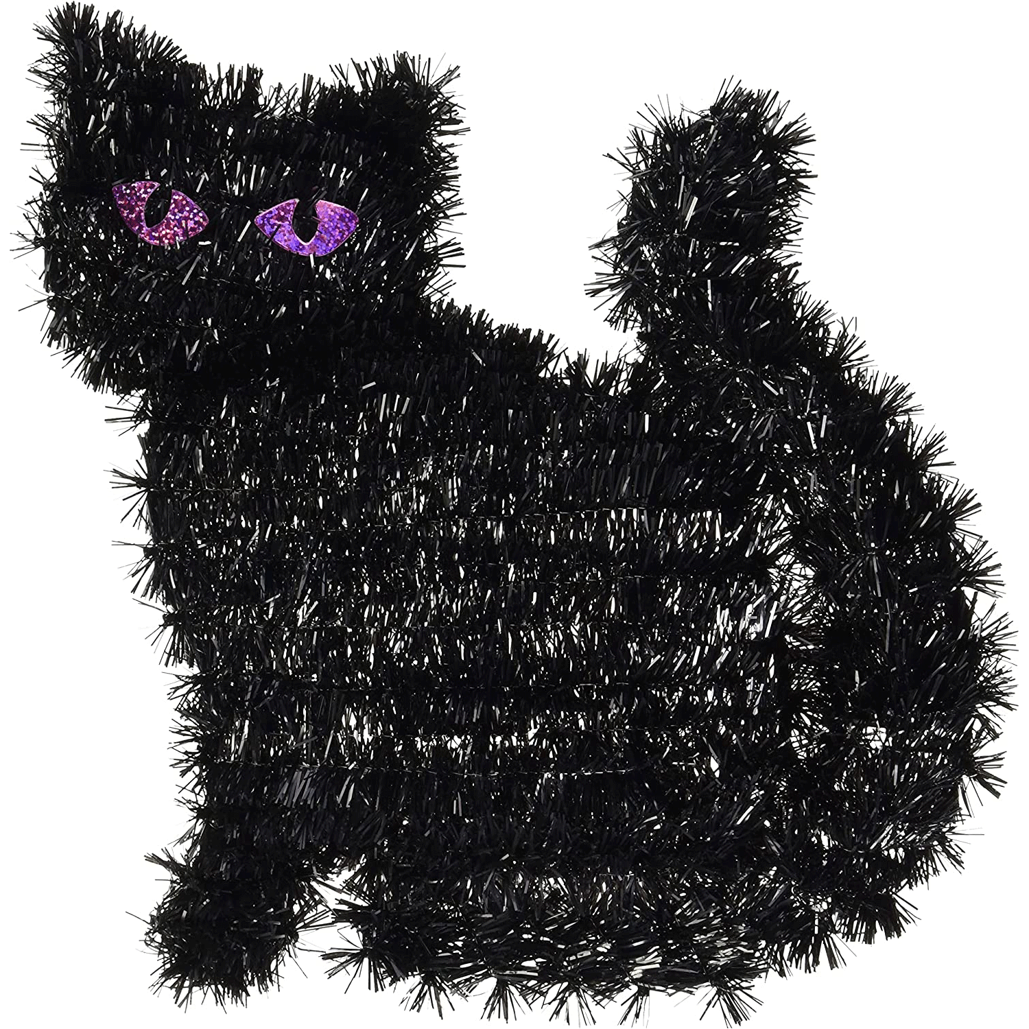 Black Cat Tinsel Decoration