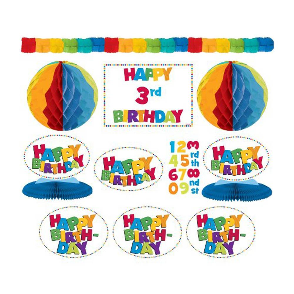 Add An Age Happy Birthday Boy Decorating Kit Decorations - Party Centre