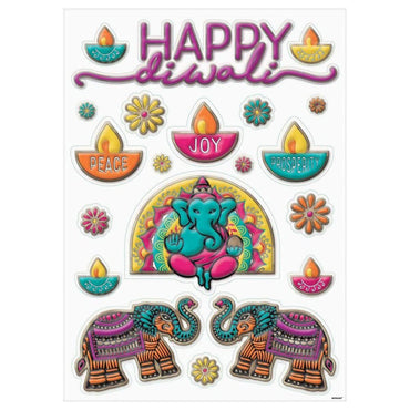 Diwali Foil Embossed Window Decoration