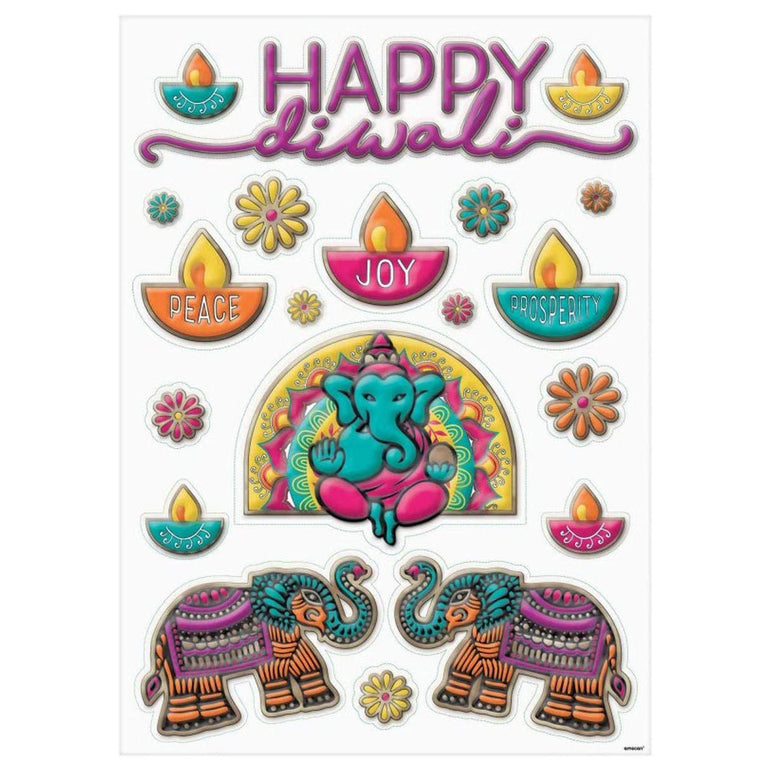 Diwali Foil Embossed Window Decoration