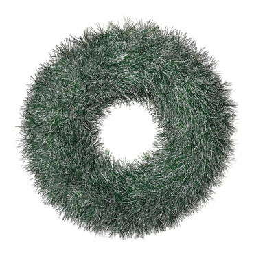 Tinsel Pine Wreath 17in Decorations - Party Centre