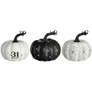 Classic Black & White Pumpkins 3pcs
