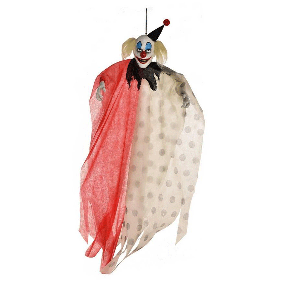 Hanging Clown Fabric & Plastic