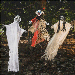 Hanging Clown Fabric & Plastic