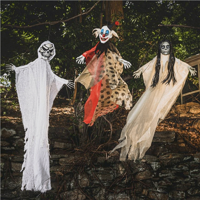 Hanging Clown Fabric & Plastic