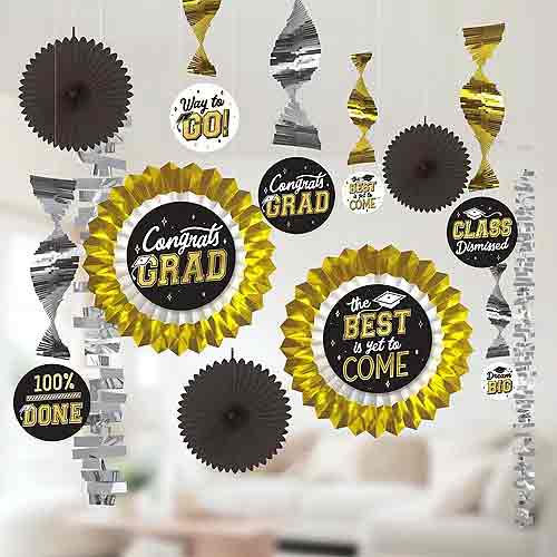Grad Decorating Kit Paper & Foil Bsg 13pcs