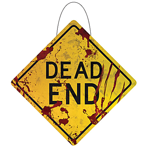 Dead End Hanging Sign Metal