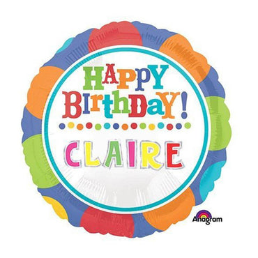 Birthday Fever Fun Personalized Balloon 18in Balloons & Streamers - Party Centre