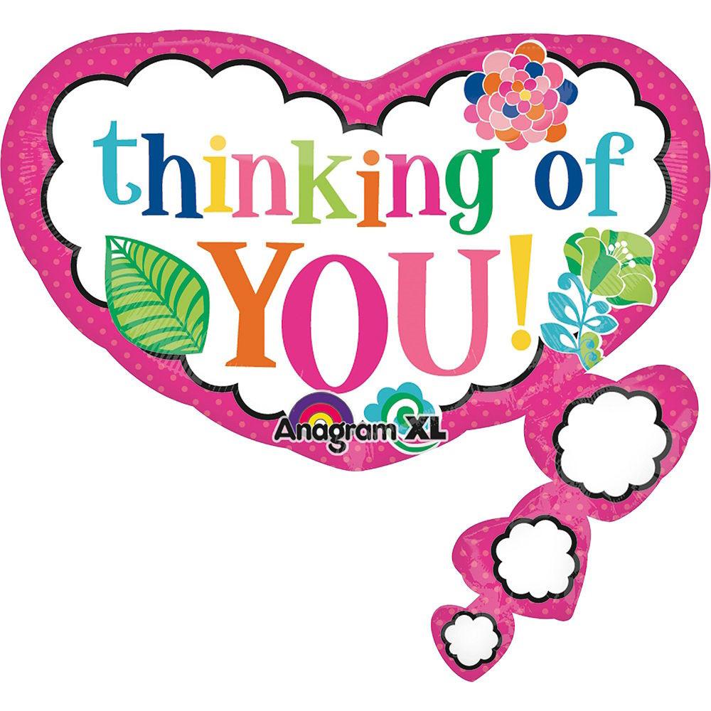 Colorful Thinking Of You Foil Balloon 26 x 25in Balloons & Streamers - Party Centre