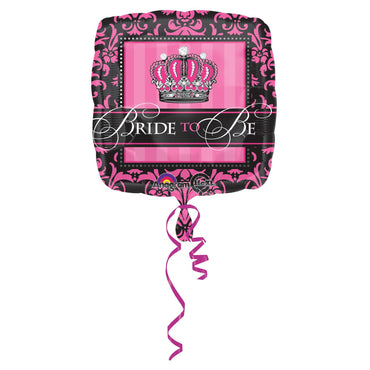 Crowned Bride To Be Foil Balloon 18in Balloons & Streamers - Party Centre