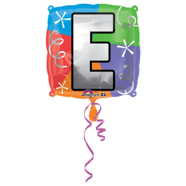 Letter E Square Foil Balloon 45cm Balloons & Streamers - Party Centre