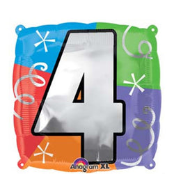 Number Square Foil Balloons 45cm