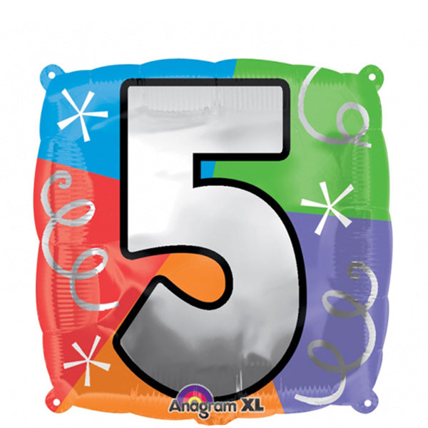 Number Square Foil Balloons 45cm
