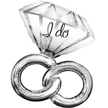 Wedding Rings Foil Balloon 27 x 30in Balloons & Streamers - Party Centre