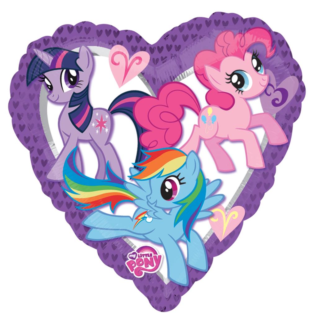 My Little Pony Heart Foil Balloon 18in Balloons & Streamers - Party Centre