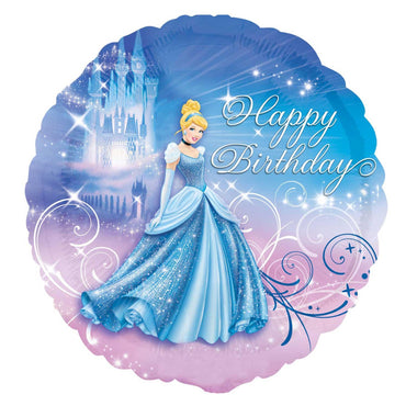 Cinderella Happy Birthday Foil Balloon 18in Balloons & Streamers - Party Centre