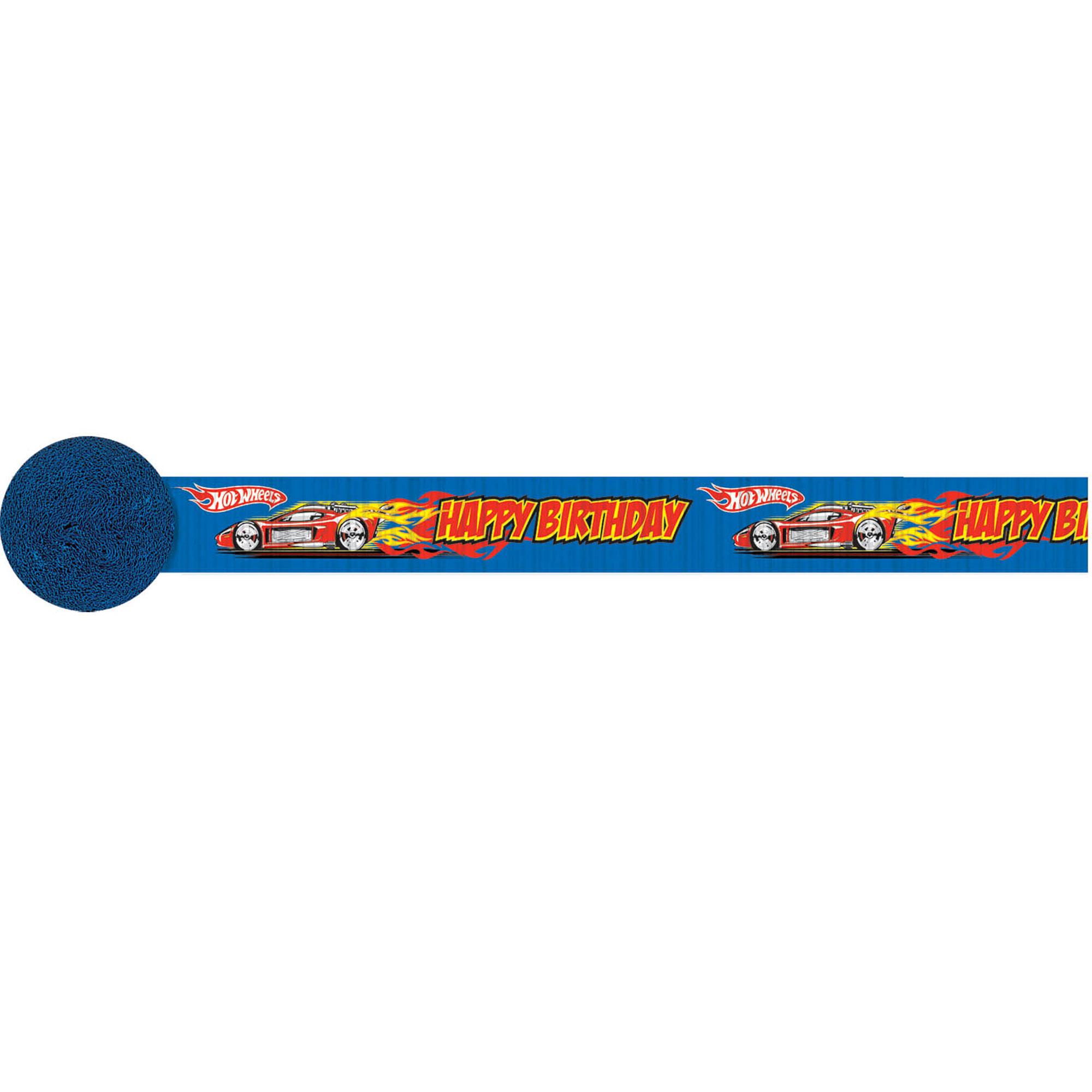 Hot Wheels Crepe Streamer 30ft Decorations - Party Centre
