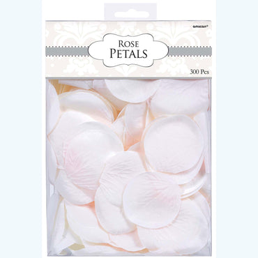 White Rose Flowers Petals 2in, 300pcs Decorations - Party Centre