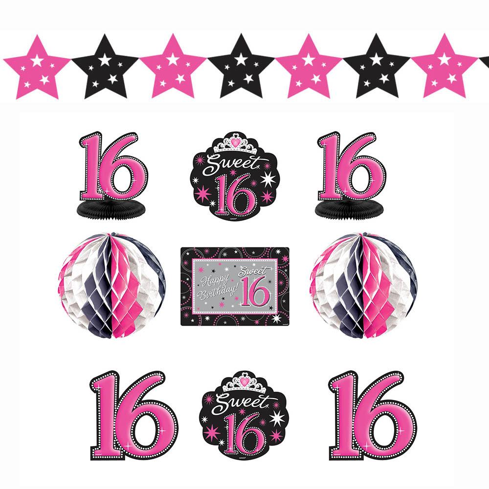Sweet 16 Sparkle Decorating Kit