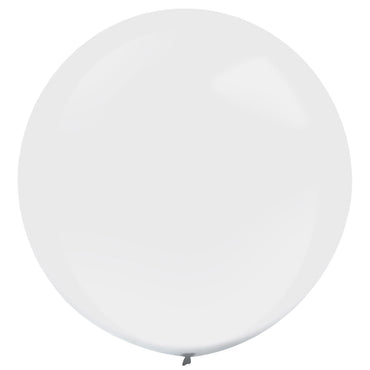 Frosty White Standard Latex Balloons 3ft Balloons & Streamers - Party Centre