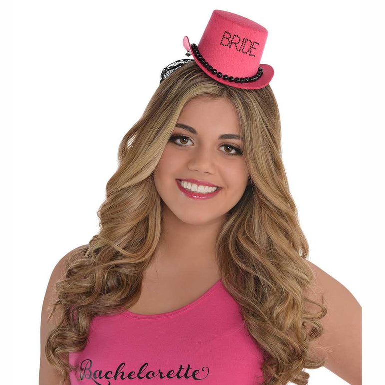 Sassy Bride Mini Clip-On Hat Costumes & Apparel - Party Centre