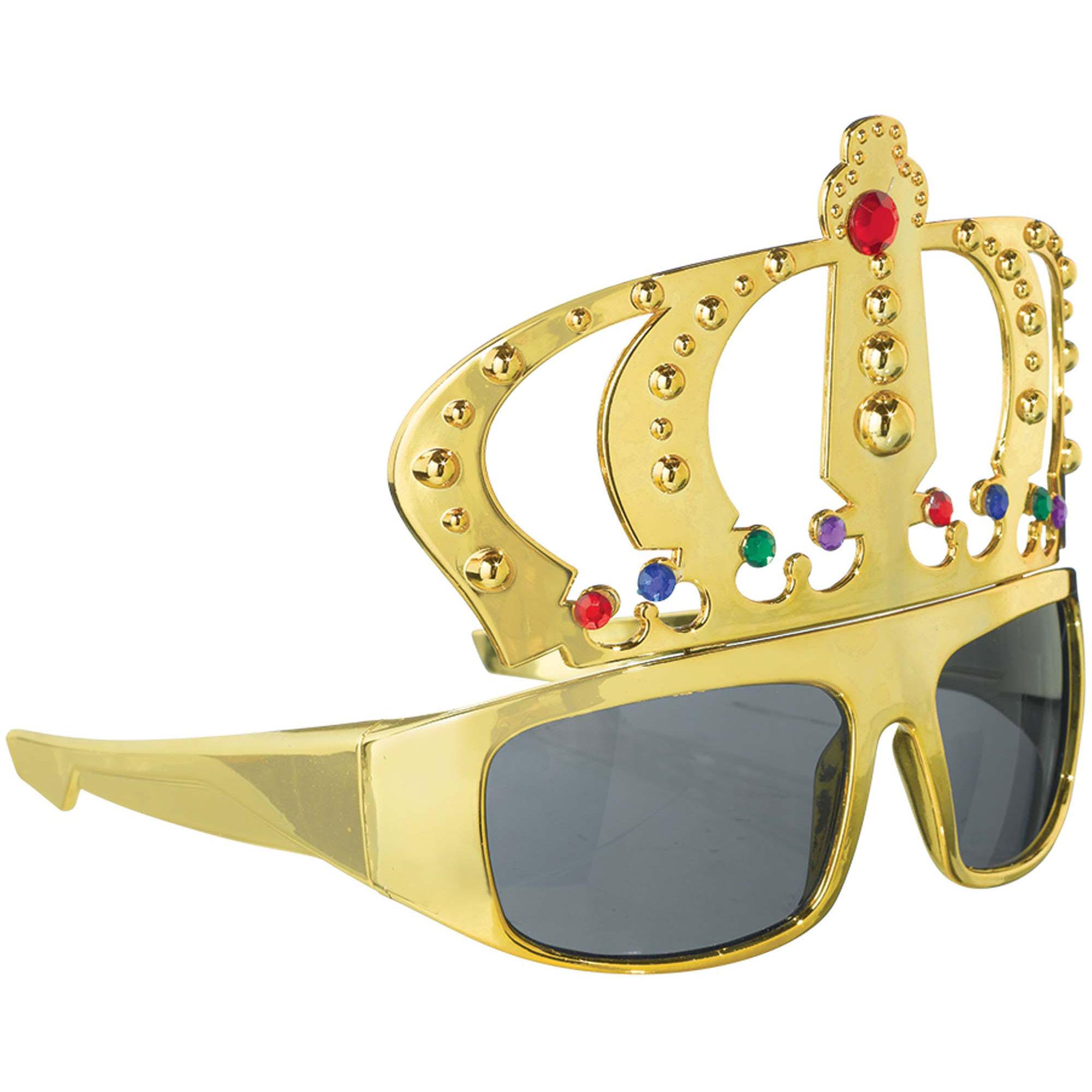 King Gold Tinted Fun Shades Costumes & Apparel - Party Centre