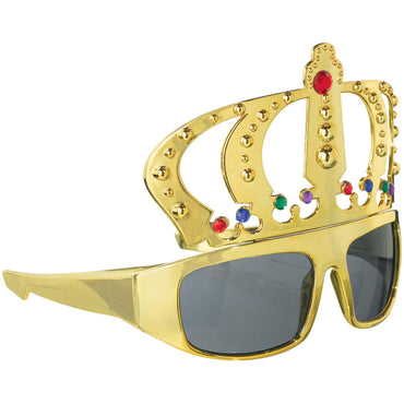 King Gold Tinted Fun Shades Costumes & Apparel - Party Centre