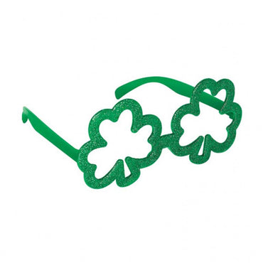 St. Patrick's Day Shamrock Glitter Glasses Party Accessories - Party Centre