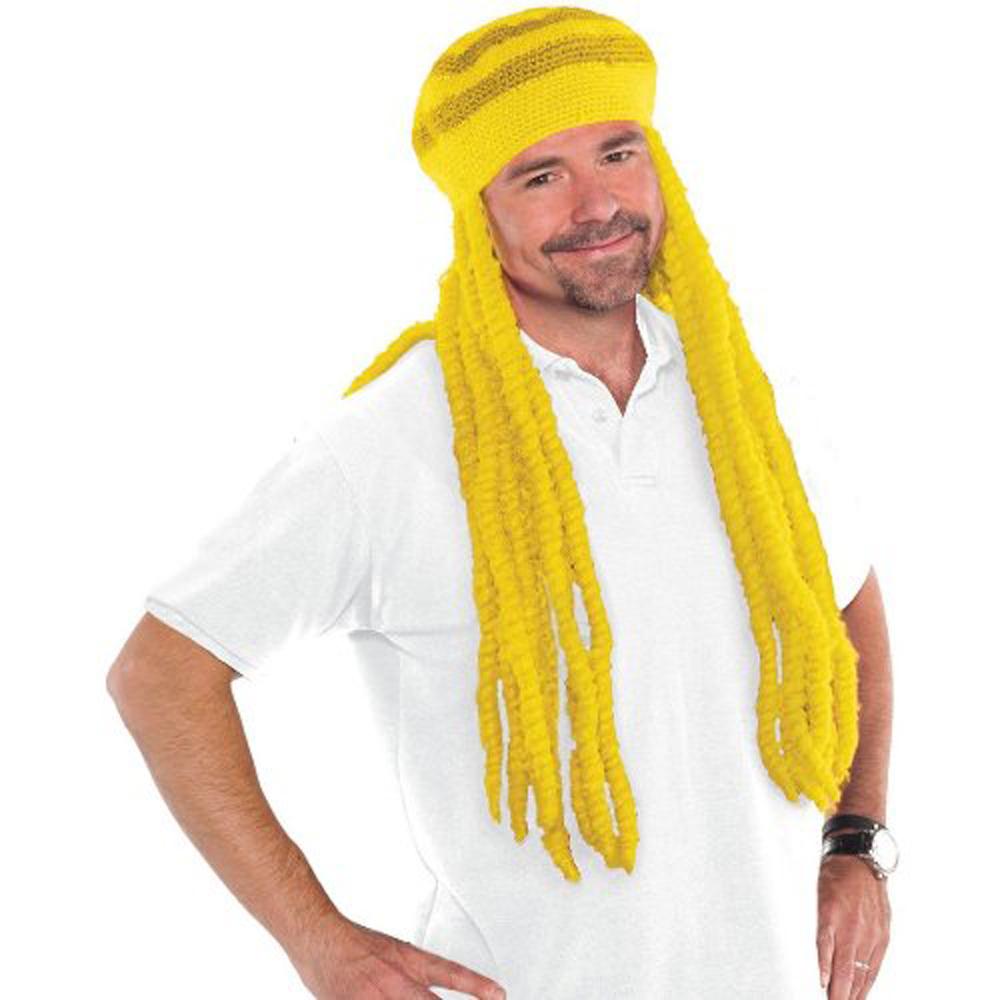 Wig Dread Cap Yellow Costumes & Apparel - Party Centre