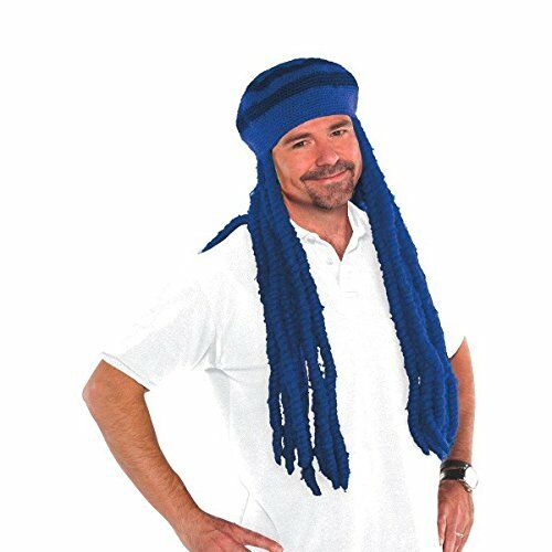 Wig Dread Cap Blue Costumes & Apparel - Party Centre
