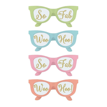 Confetti Fun Glasses 8pcs Costumes & Apparel - Party Centre