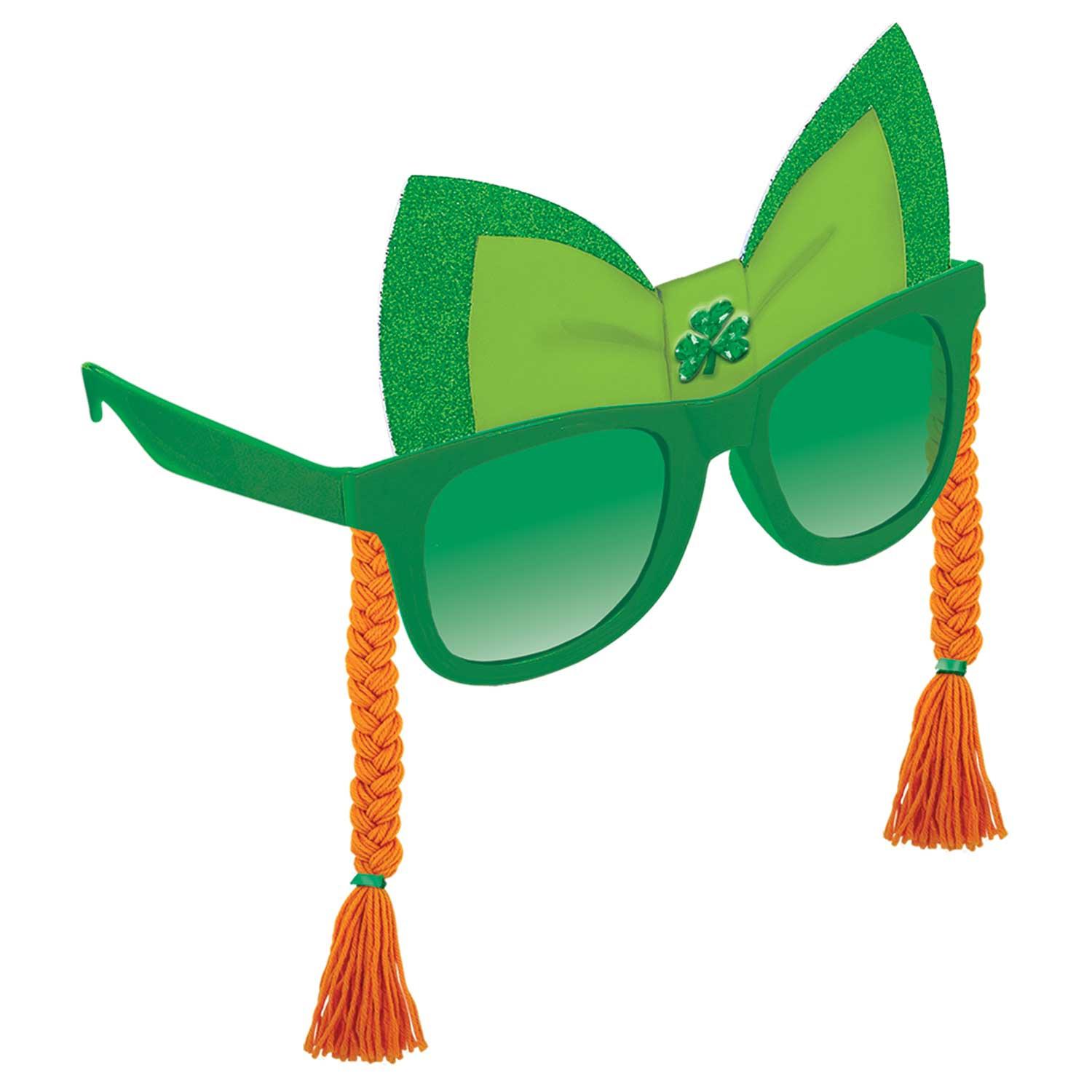 St. Patrick's Day Fun Shades With Braids Party Accessories - Party Centre