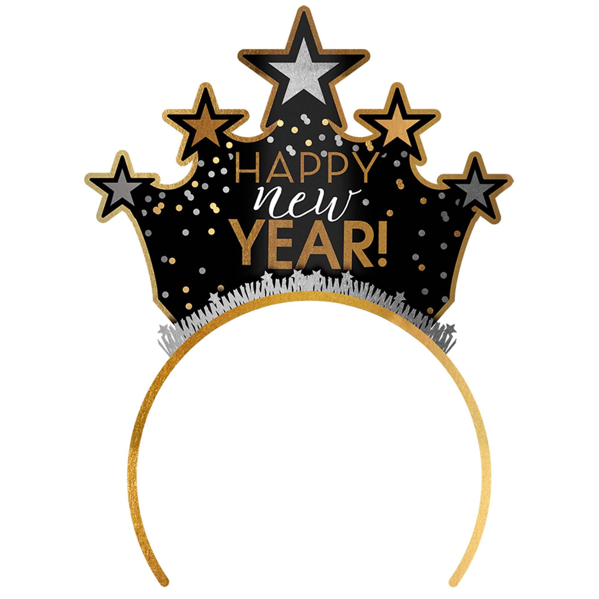 Happy New Year Foil Tiara Costumes & Apparel - Party Centre