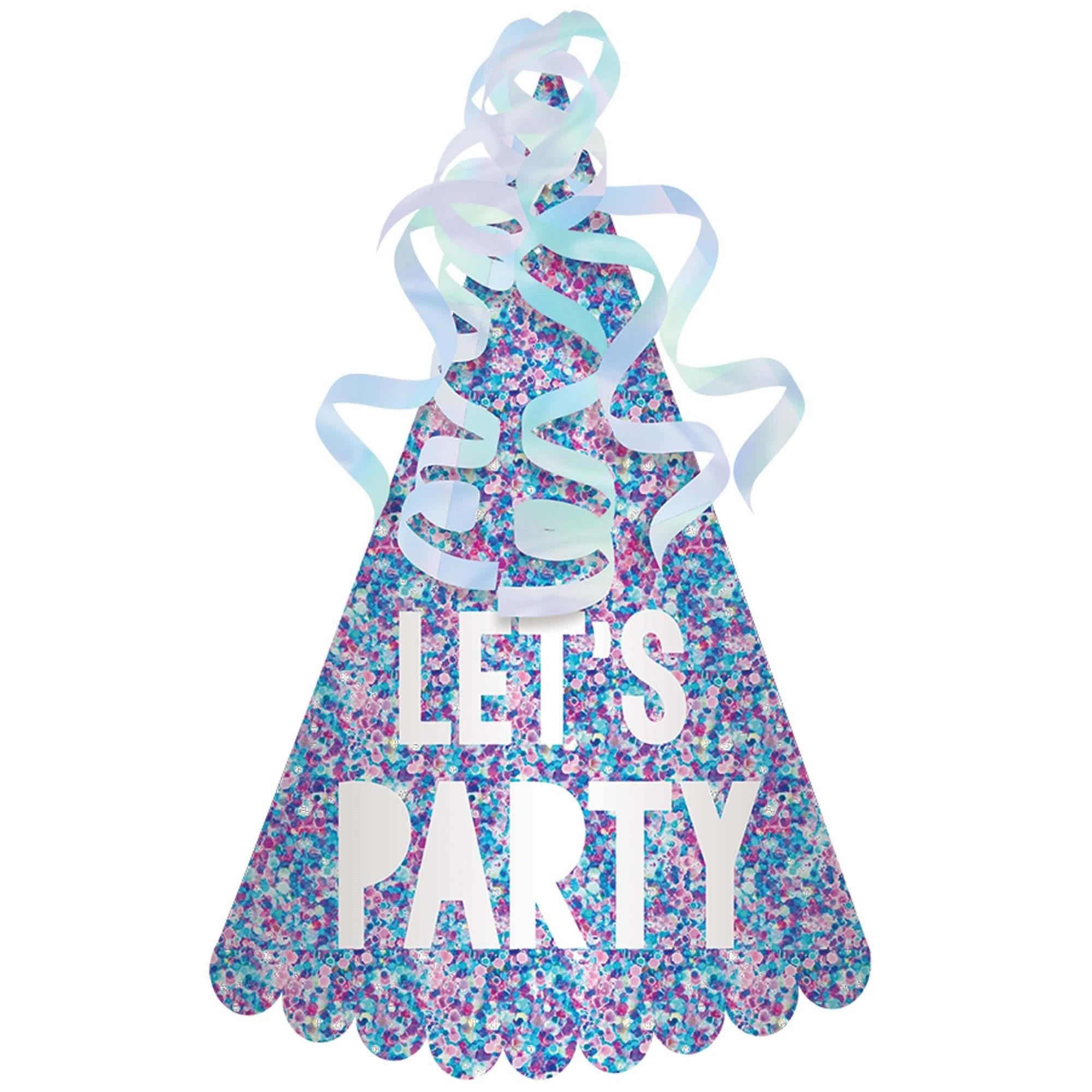 Lets Party Glitter Paper Cone Hat Party Accessories - Party Centre