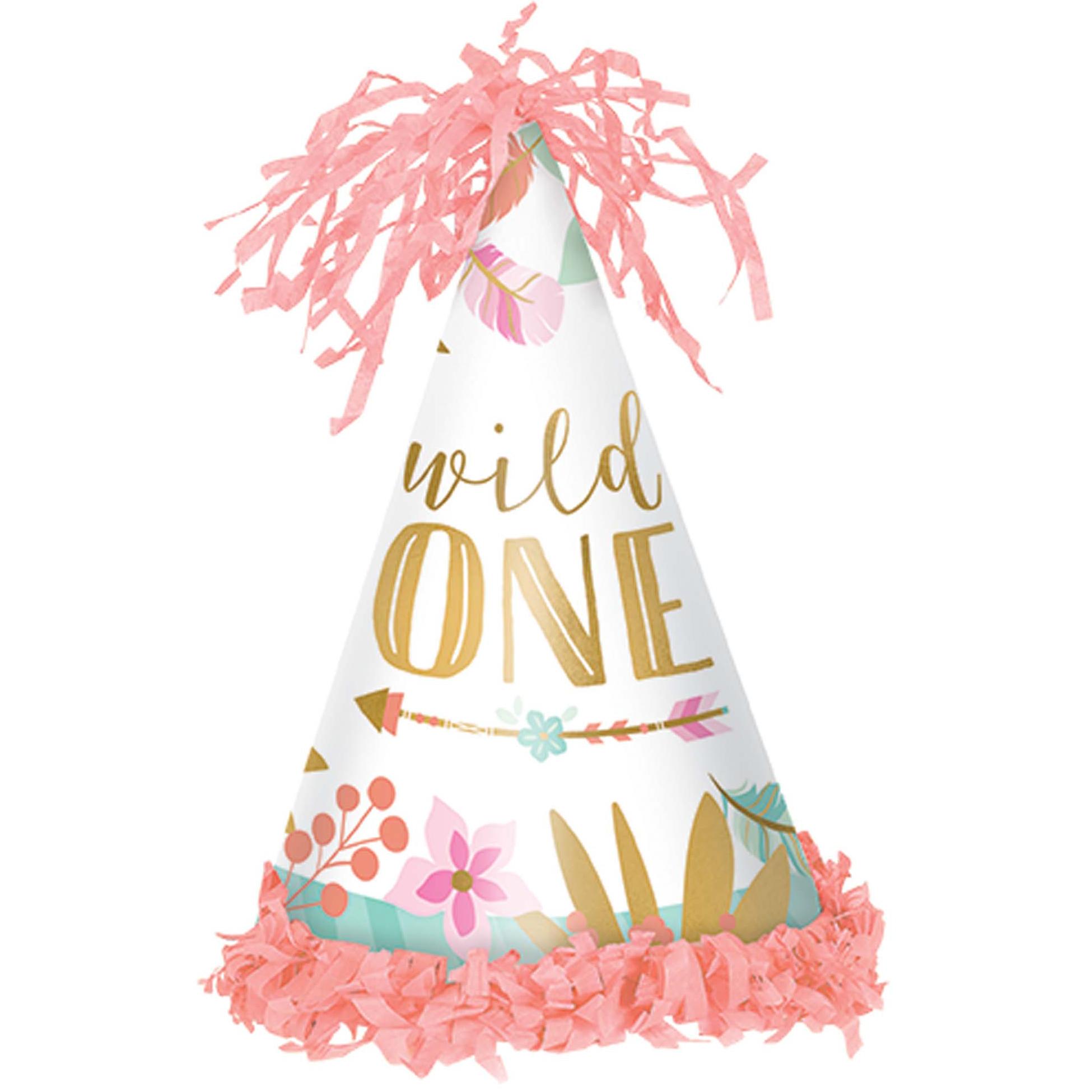 Boho Birthday Girl Paper Cone Hat Party Accessories - Party Centre