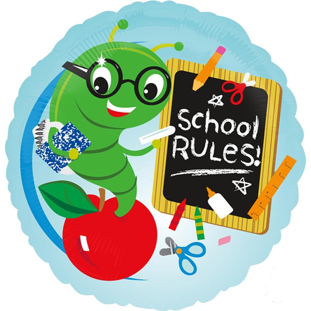 School Rules Foil Balloon 18in Balloons & Streamers - Party Centre