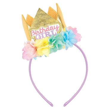 Young Birthday Girl Crown Headband Costumes & Apparel - Party Centre
