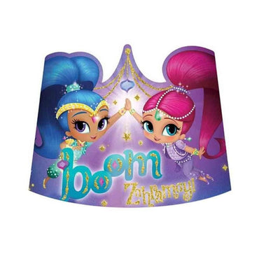 Shimmer & Shine Paper Tiaras 8pcs Costumes & Apparel - Party Centre