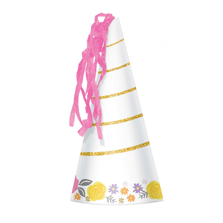 Magical Unicorn Party Horn Hats 8pcs