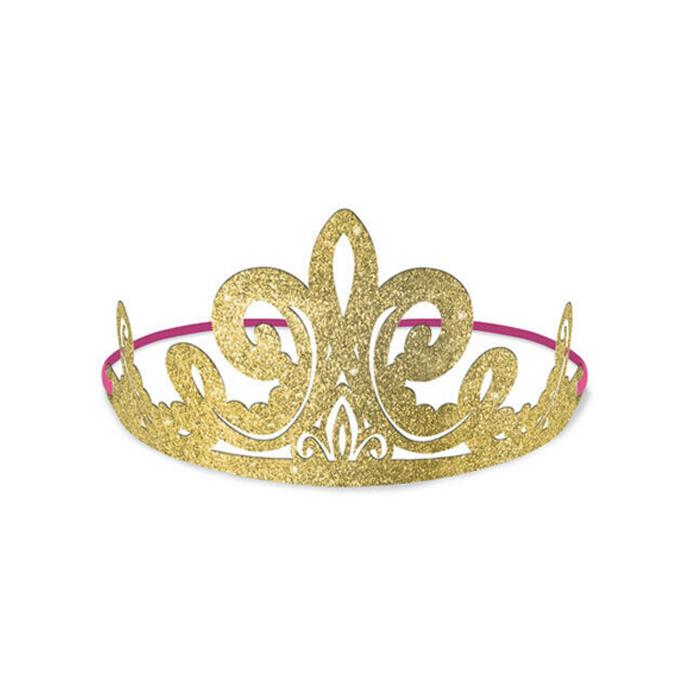 Disney Princess Once Upon A Time Glitter Paper Tiaras 8pcs Costumes & Apparel - Party Centre