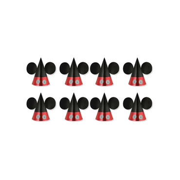 Mickey Mouse Forever Paper Cone Hats Foil 8pcs