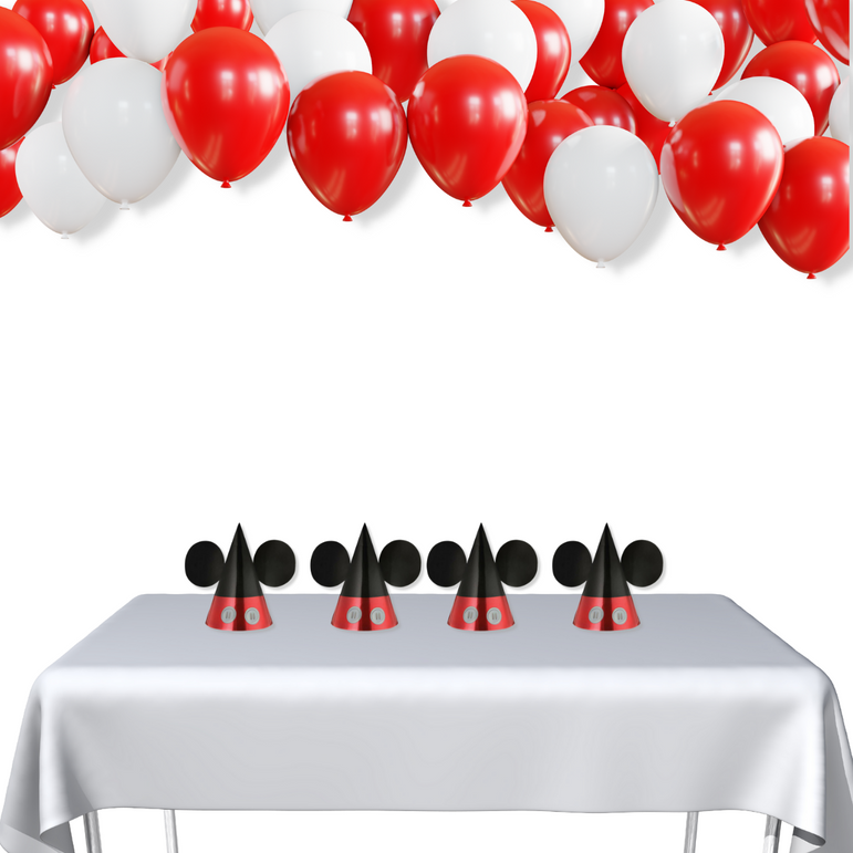 Mickey Mouse Forever Paper Cone Hats Foil 8pcs