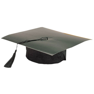 Black Paper Graduation Cap 9.25in x 9.13in Costumes & Apparel - Party Centre