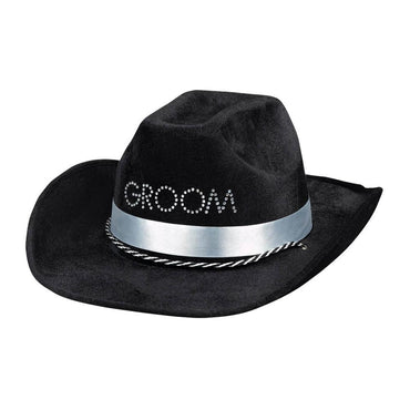 Groom-To-Be Cowboy Hat 5 x 13in Costumes & Apparel - Party Centre