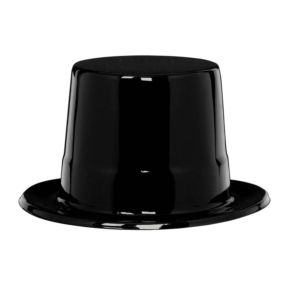 Black Plastic Top Hat 5in Costumes & Apparel - Party Centre